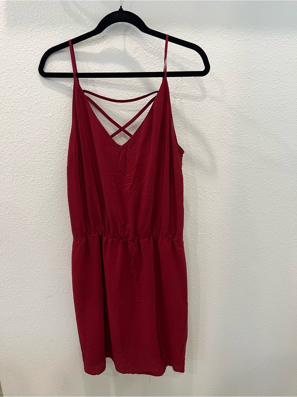 Amanda Uprichard Crimson Strappy Mini Dress